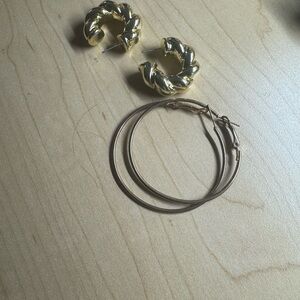 Gold hoop earrings